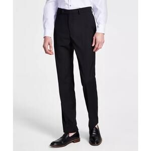 Calvin Klein Suit Pants Men's Black Slim-Fit Tailored Dress Trousers Size 38x32